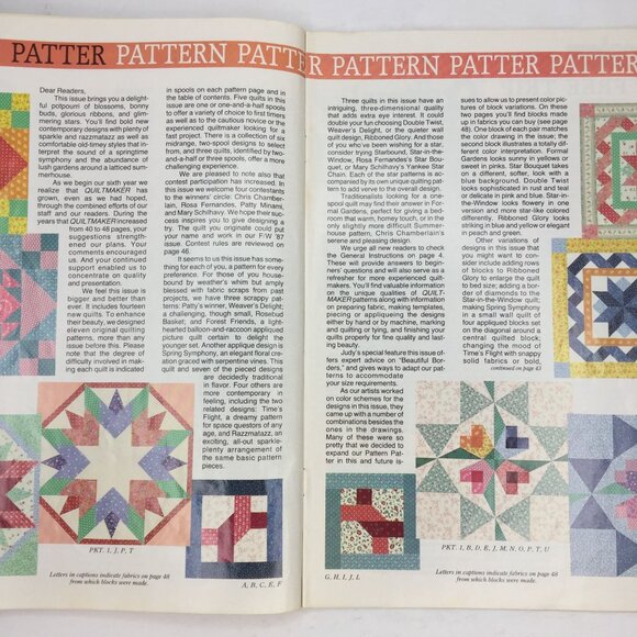 Vintage Quiltmaker Magazine Spring/Summer 1987 Issue 37 Quilt Patterns Designs - Picture 3 of 11